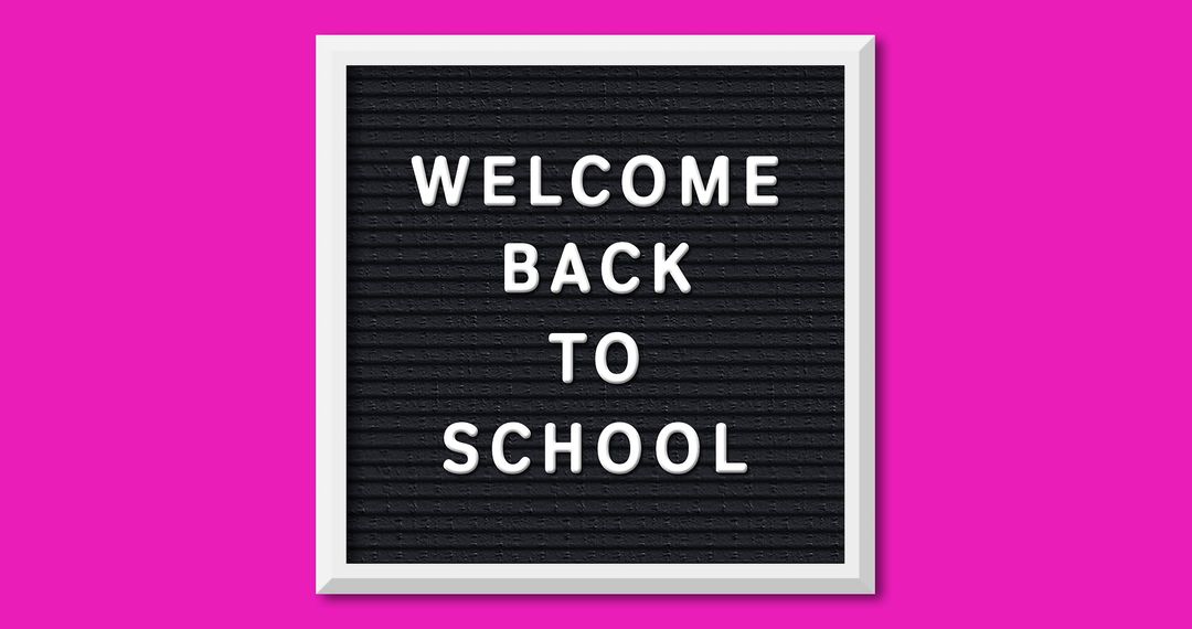 Welcome Back to School Message on Vibrant Pink Background - Free Images, Stock Photos and Pictures on Pikwizard.com