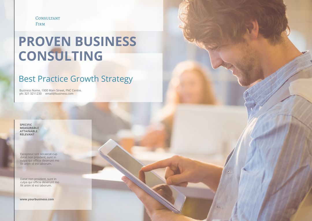 Modern Business Consulting with Tablet for Innovative Strategies
