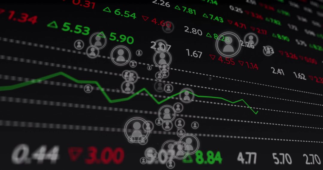 Abstract Financial Data with Social Network Overlay