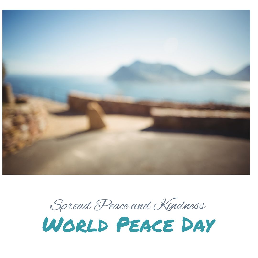 Peaceful Coastal View Celebrating World Peace Day