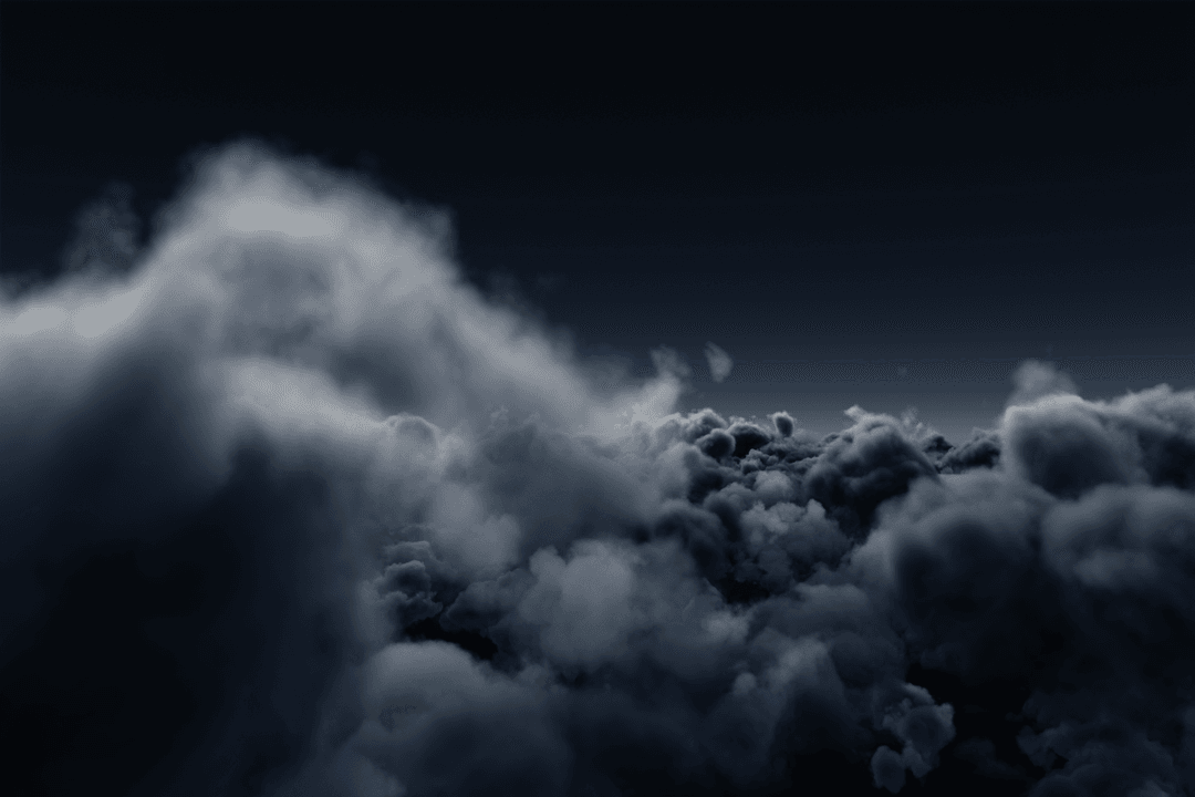 Moody Night Sky with Dramatic Dark Clouds