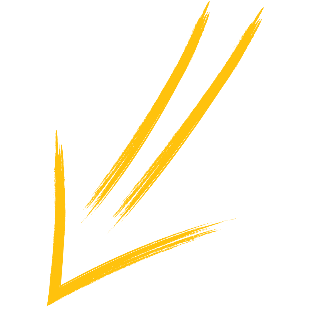 Yellow Transparent Arrow Illustration with Grunge Effect