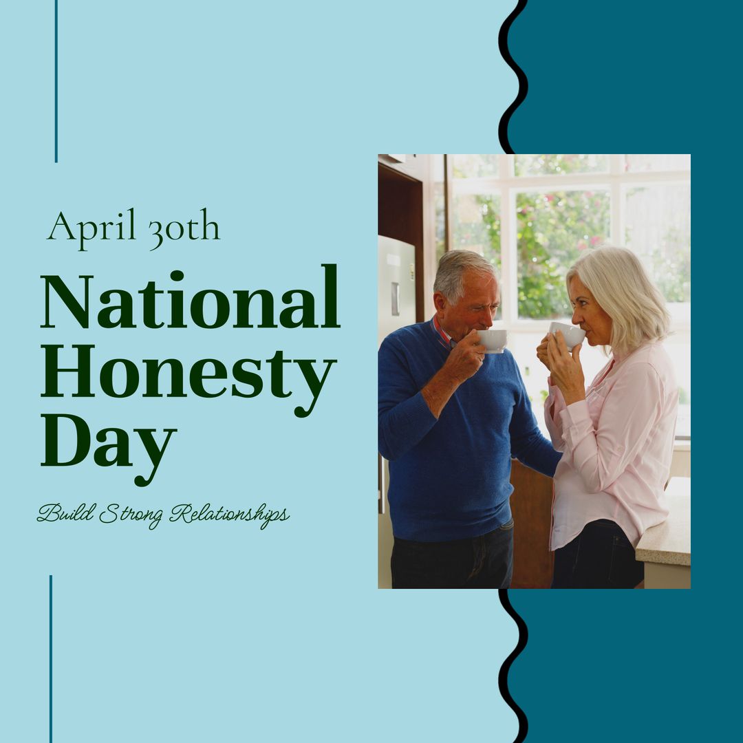 April National Honesty Day Celebration with Happy Senior Couple