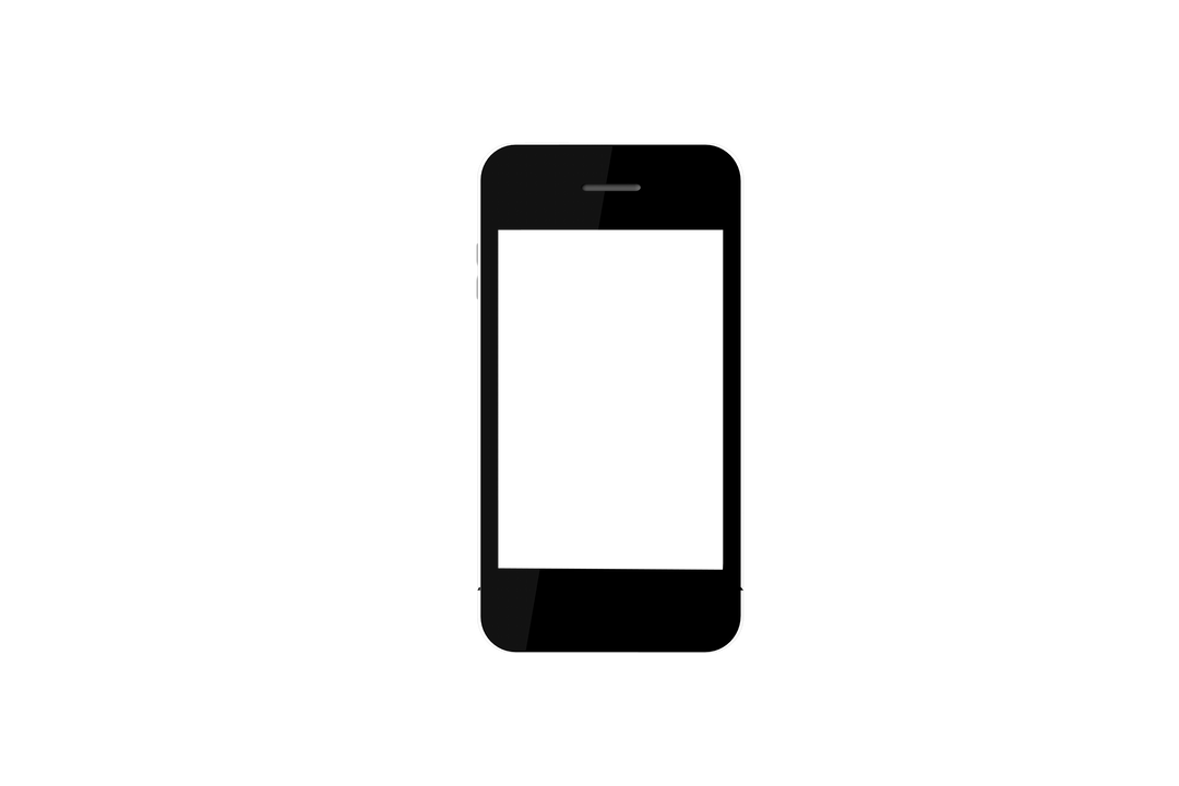 modern smartphone with reflective screen vector on transparent background - Download Free Stock Images Pikwizard.com