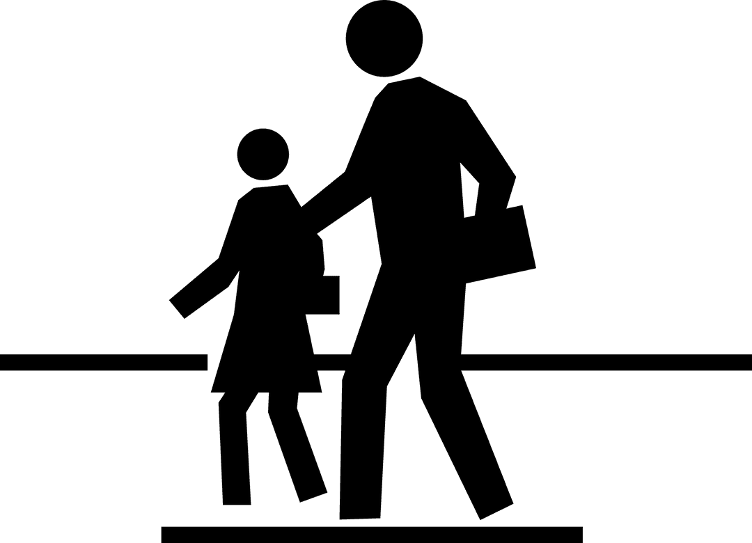 Transparent Black Man and Woman Icons for Business Applications