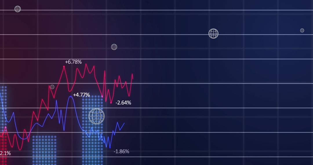 Digital Visualization of Global Networking with Statistical Graphs - Free Images, Stock Photos and Pictures on Pikwizard.com
