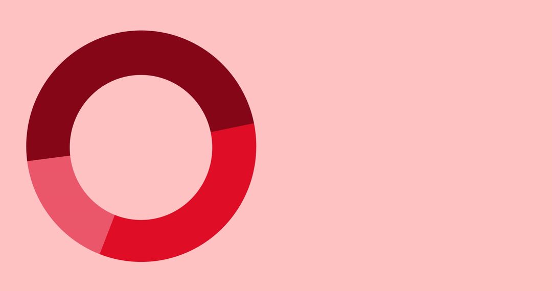 Modern Pie Chart on Pink Background Illustrating Data Analysis