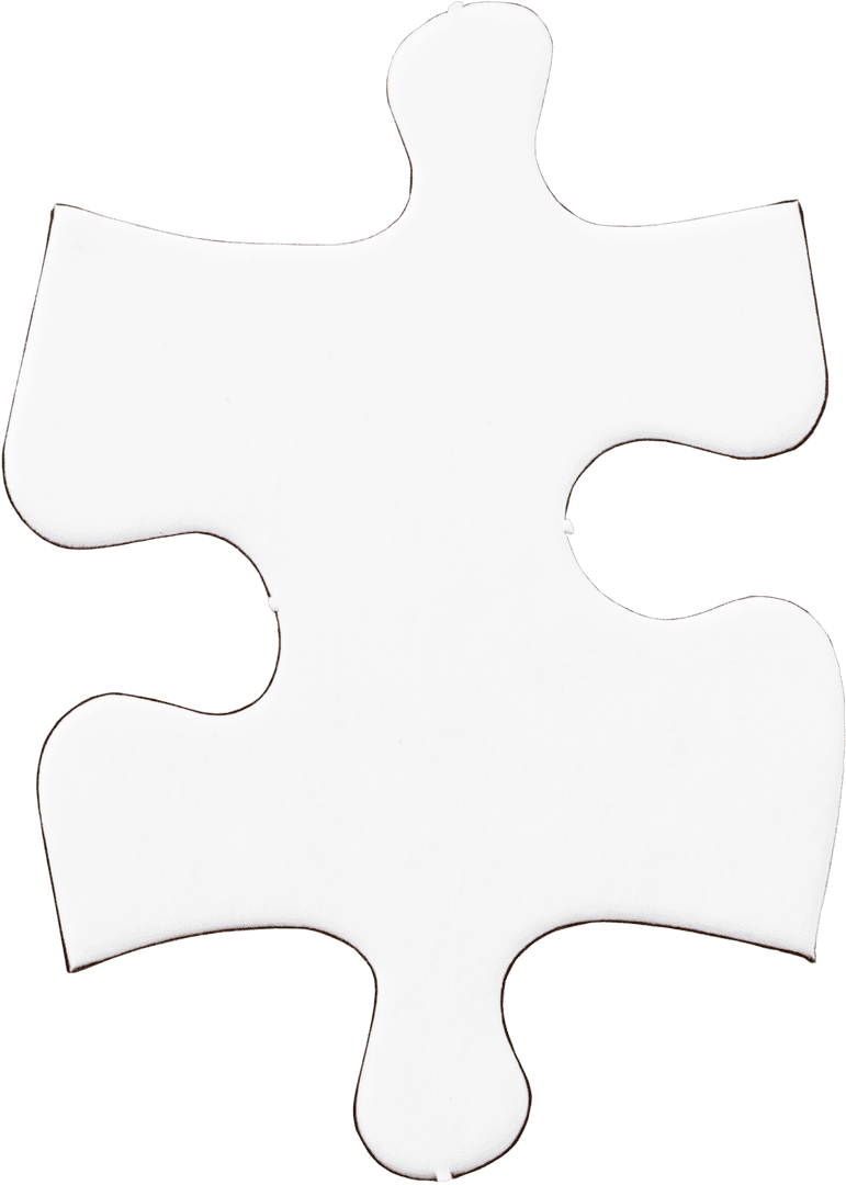 Transparent White Puzzle Piece Vector Illustration