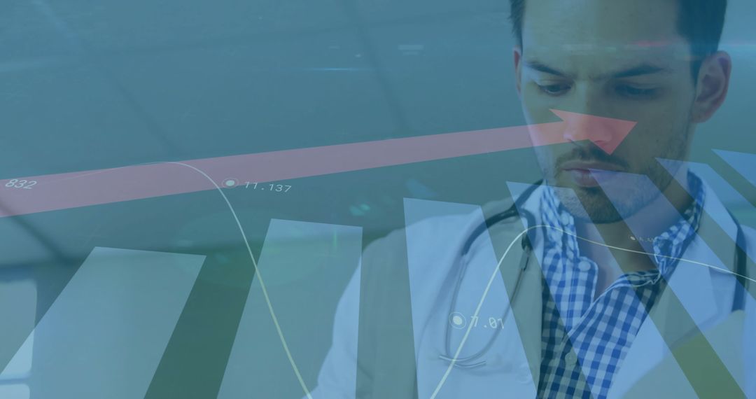 Medical Professional Analyzing Financial Data for Healthcare Innovation