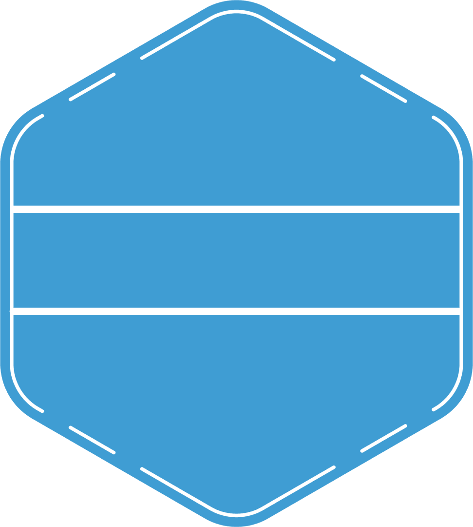Blank Blue Label Template on Transparent Background