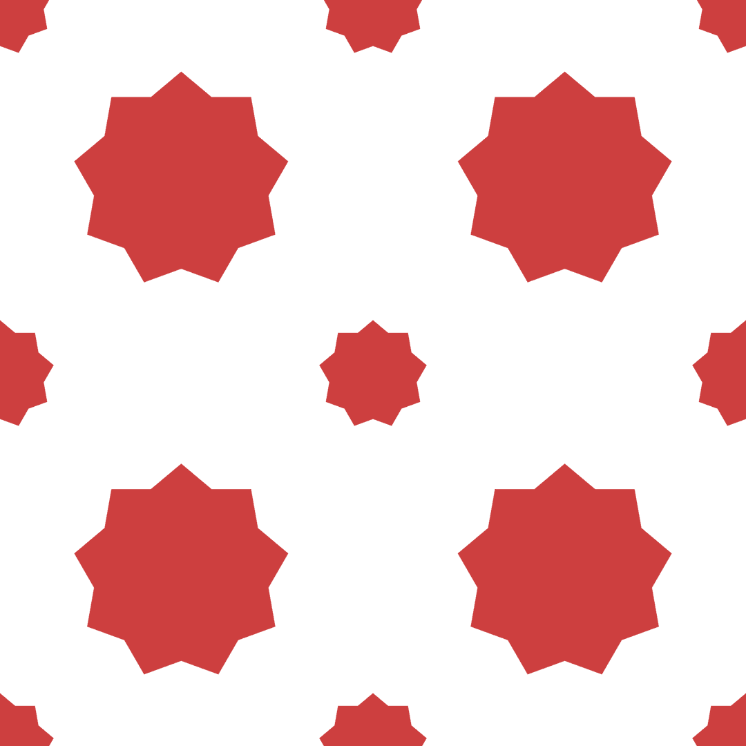 Red Geometric Stars on Transparent Background for Digital Design