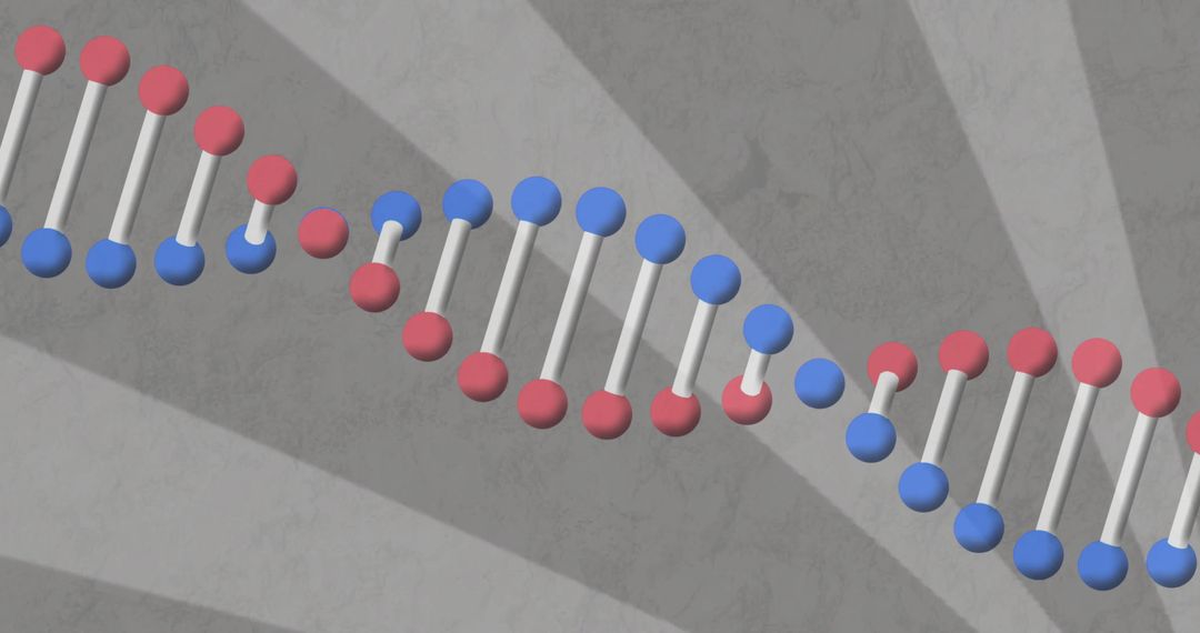 3D Abstract Colorful DNA Strand on Dynamic Background