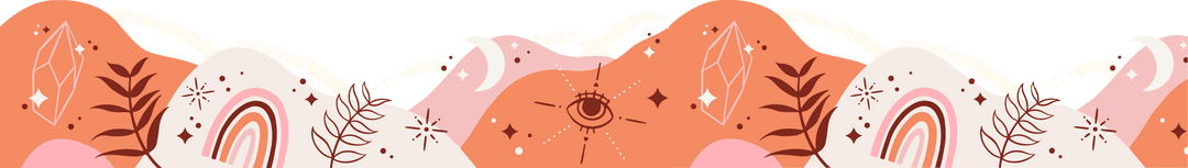 Bohemian Celestial Design with Abstract Wavy Terracotta