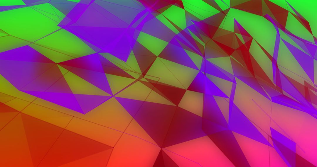 Abstract Geometric Design with Vibrant Colors Denotes Connectivity