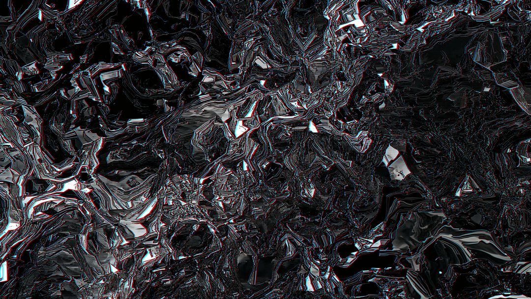 Futuristic Glossy Black and Gray Abstract Digital Forms