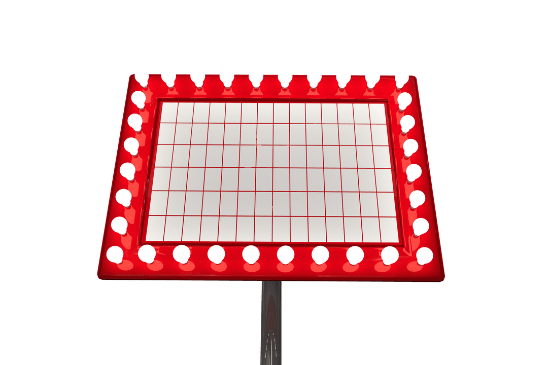 Light Bulb Framed Board on Transparent Background