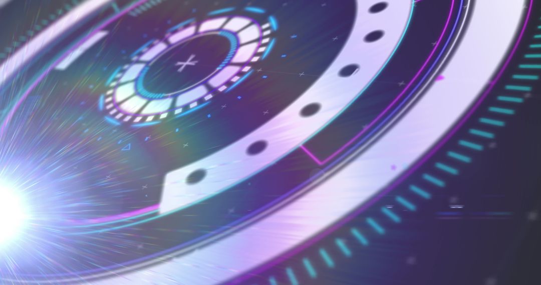 Futuristic Digital Interface with Scanning HUD Effects