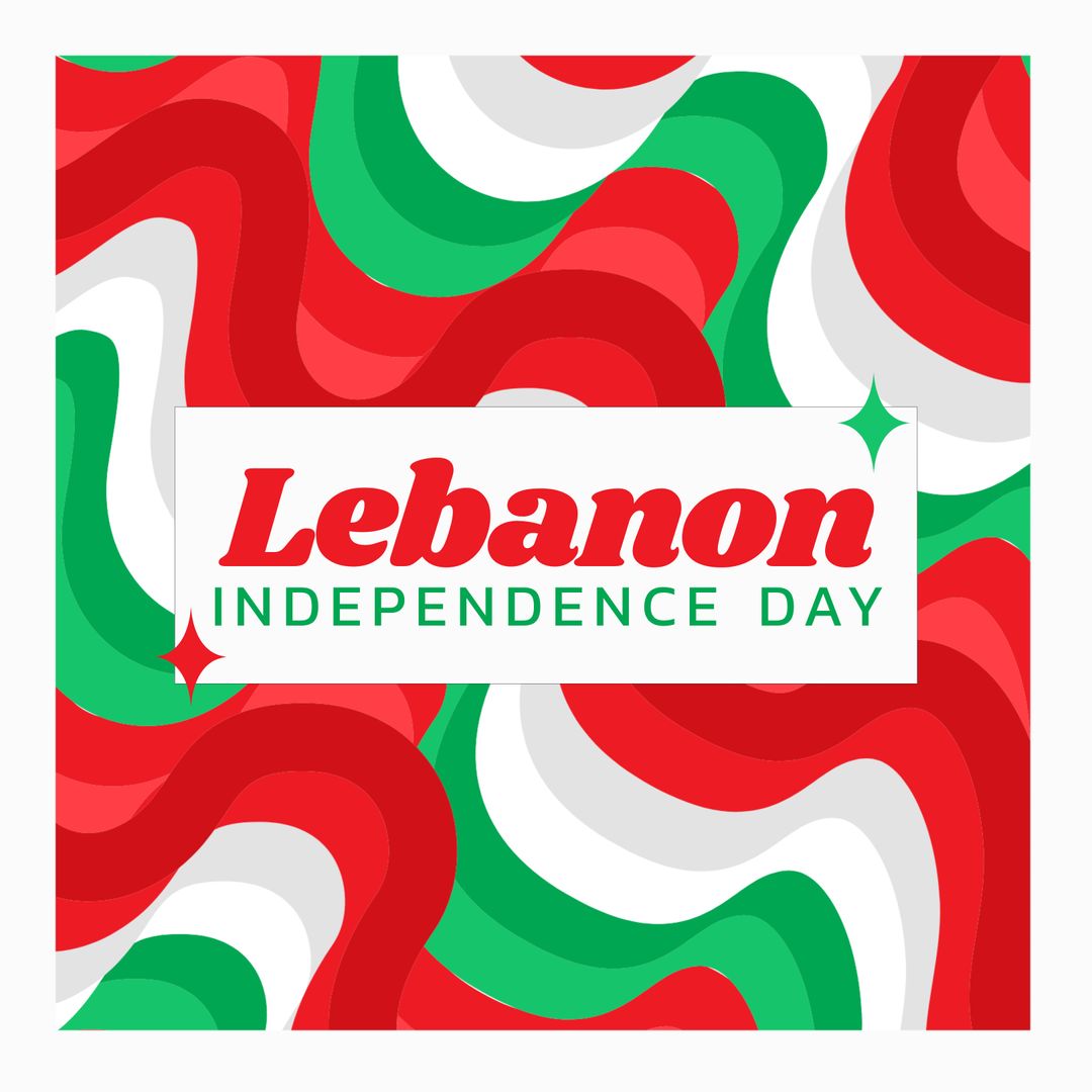 Lebanon Independence Day Celebration Abstract Design