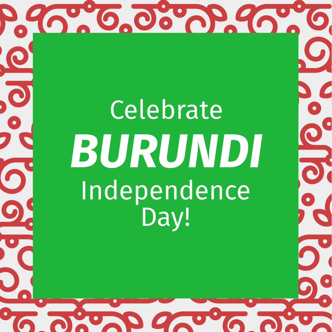 Celebrate Burundi Independence Day with Vibrant Green and Red Design