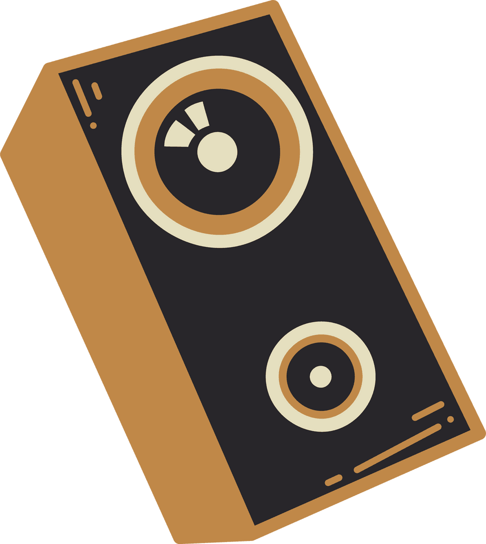 Minimalist Speaker Icon on Transparent Canvas Showcasing Flat Design