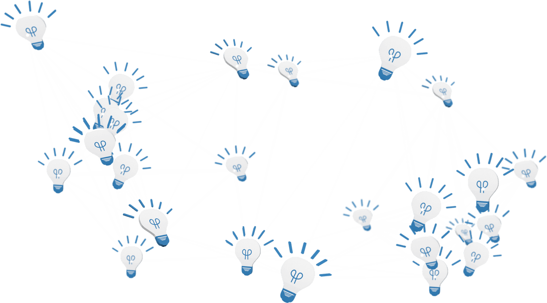 Transparent Light Bulb Network Connection Illustration