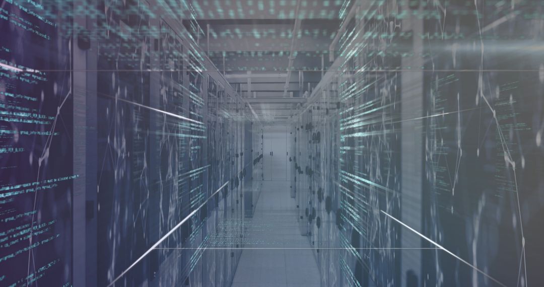 Digital Data Overlays in Modern Server Room