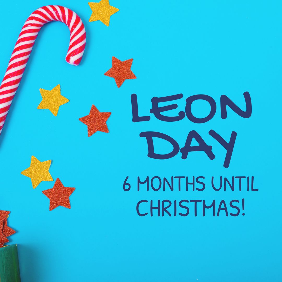Leon Day Countdown with Candy Cane and Stars