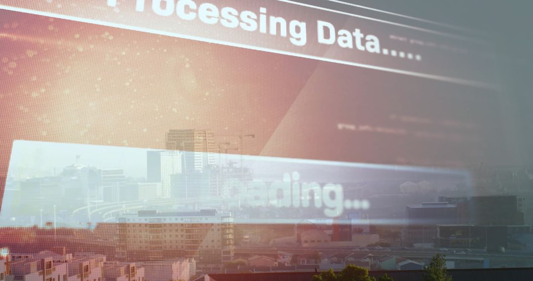 Data Processing and Cityscape Vector Concept