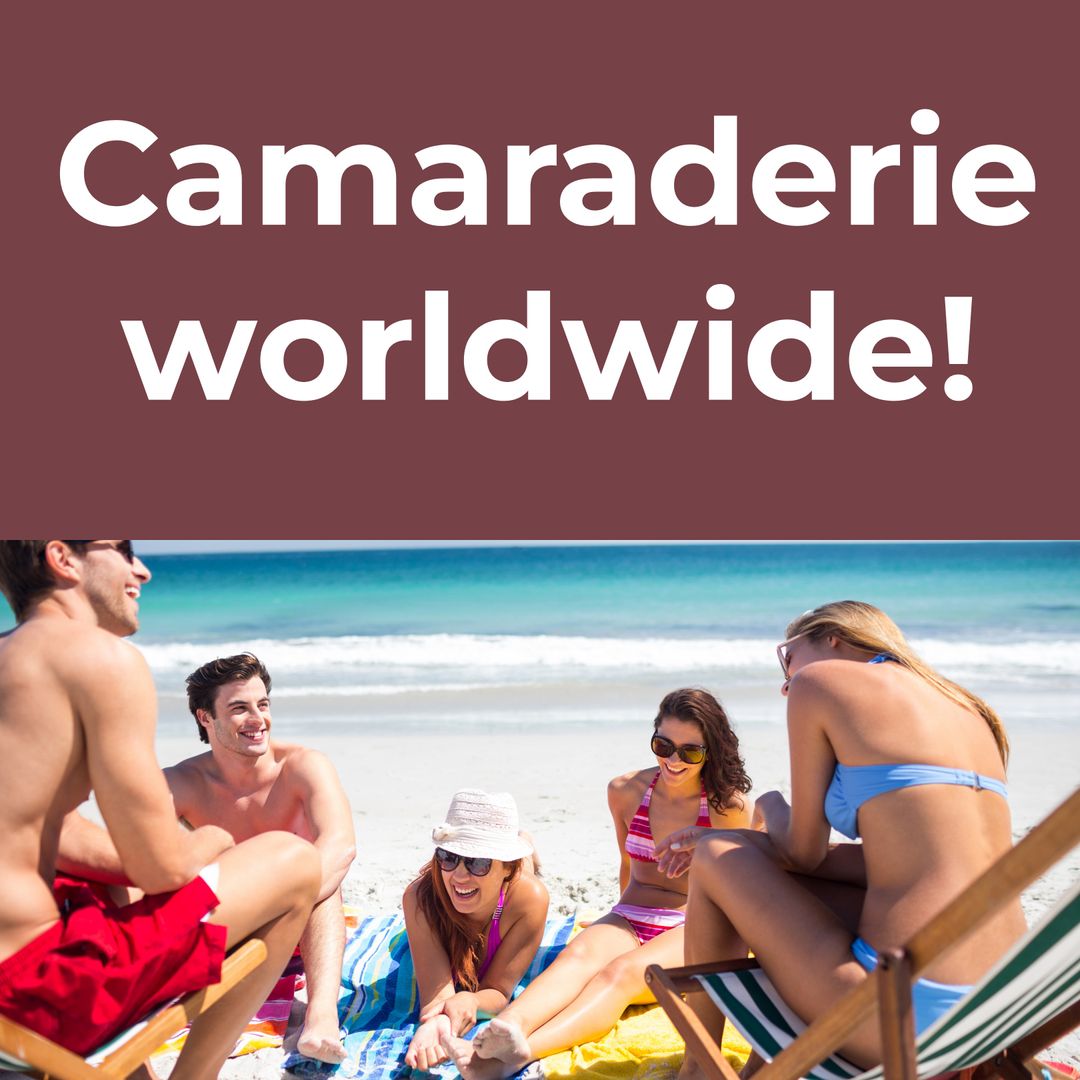 Diverse Friends Relaxing and Laughing at Beach