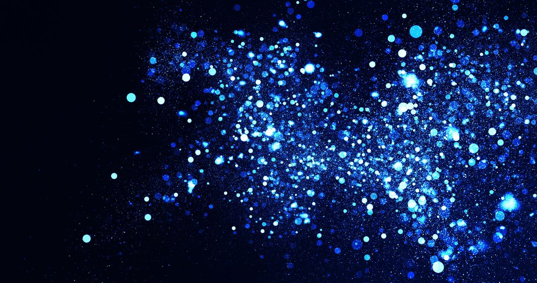 Abstract Light Particles in Dynamic Blue Motion
