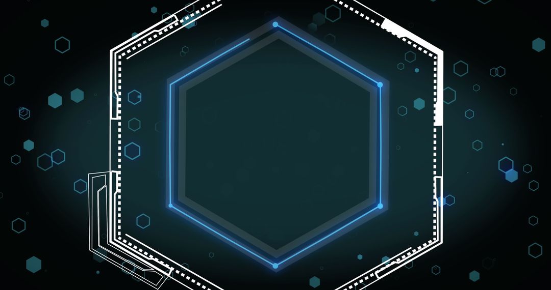 Futuristic Hexagonal Digital Interface Concept
