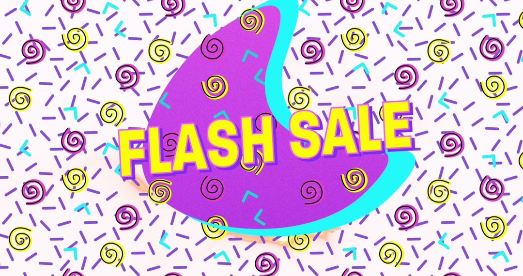 Vibrant Flash Sale Banner with Abstract Pattern