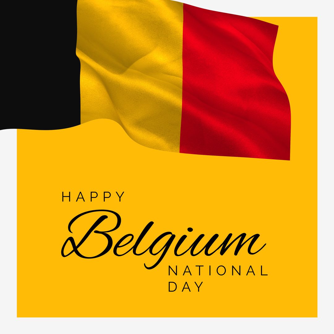 Belgian National Day Celebration with Vibrant Flag Design