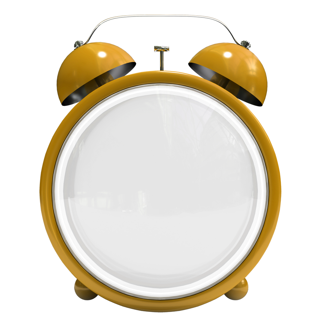 Empty Transparent Yellow Alarm Clock with Blank Dial - Download Free Stock Images Pikwizard.com