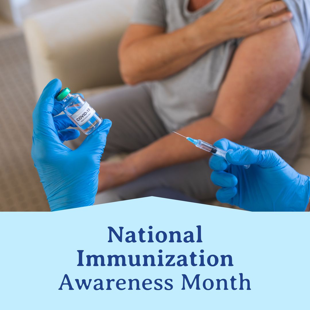 Healthcare Worker Administering Vaccine for Immunization Awareness