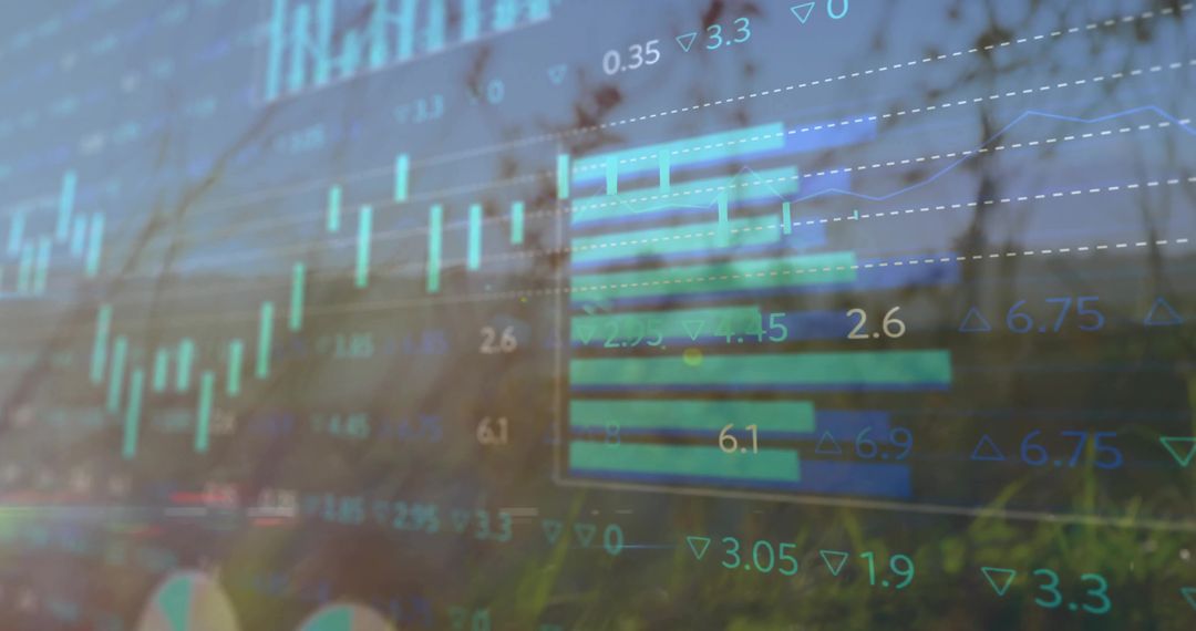 Translucent Financial Data Overlay in Natural Setting