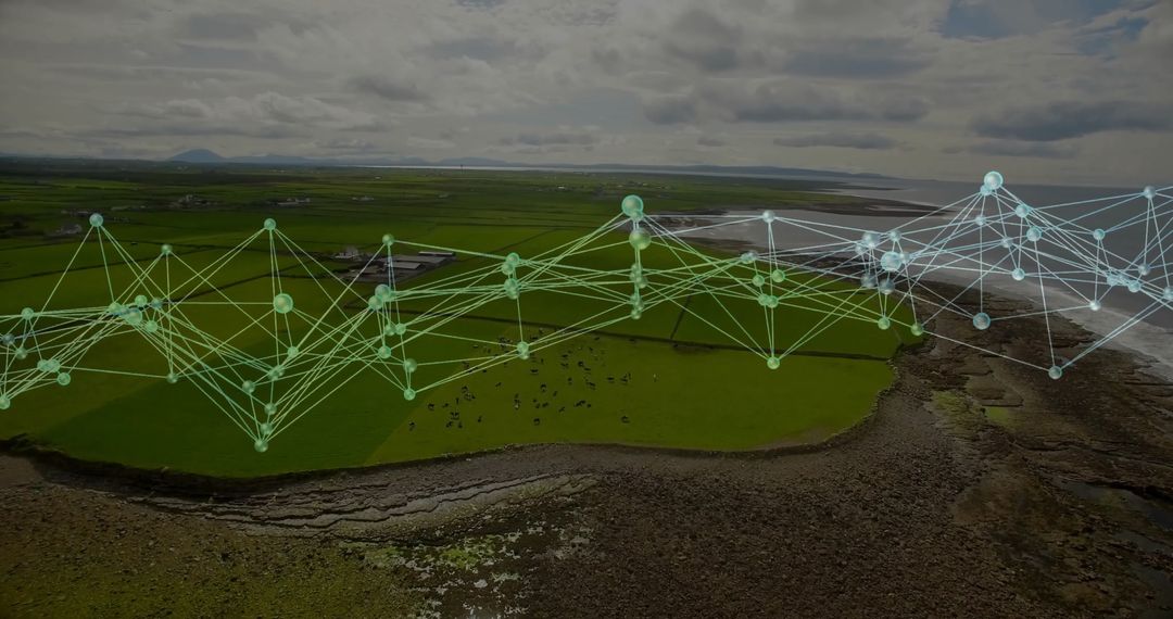 Futuristic Connectivity Landscape over Coastal Farmland