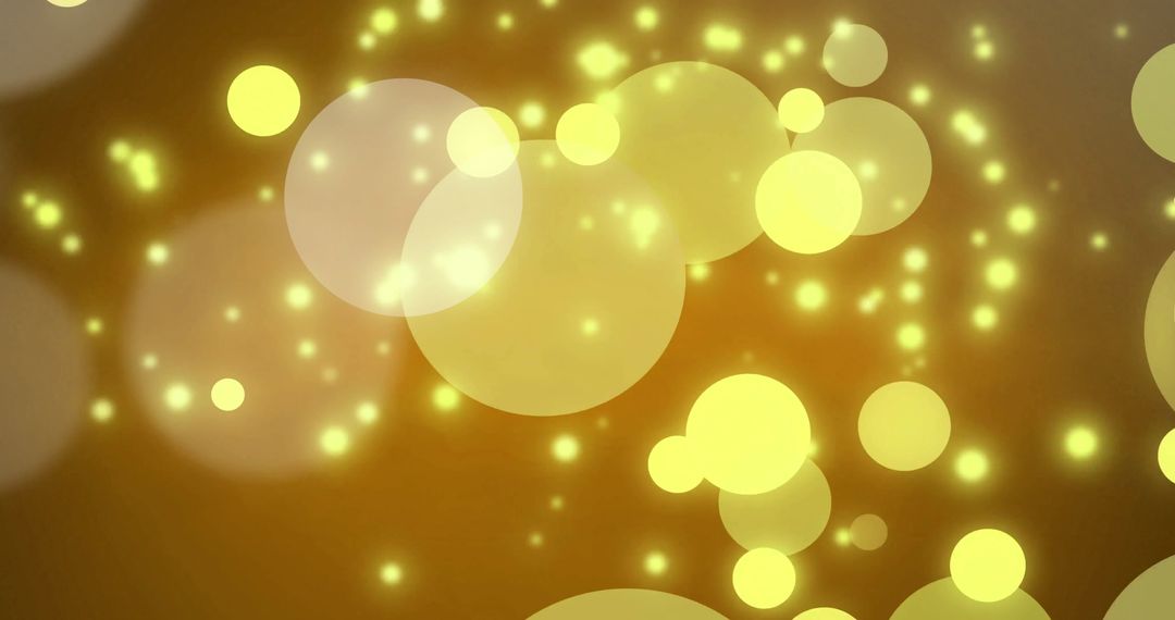 Glowing Bokeh Lights on Warm Orange Background