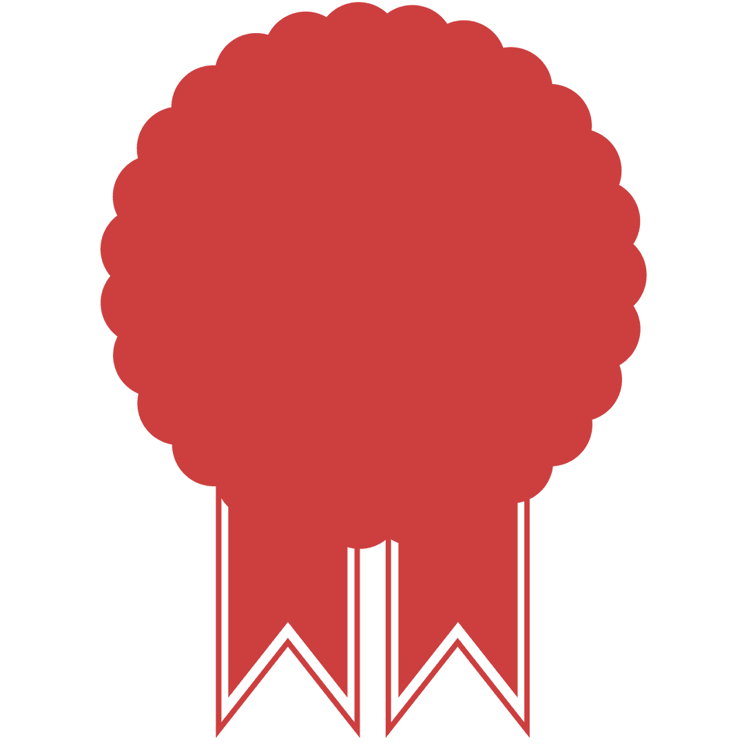 Red Award Ribbon With Copy Space On Transparent Background