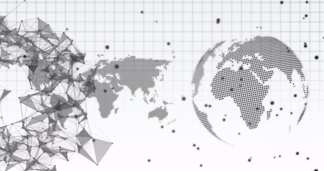 digital network with abstract world map visualization - Free Images, Stock Photos and Pictures on Pikwizard.com