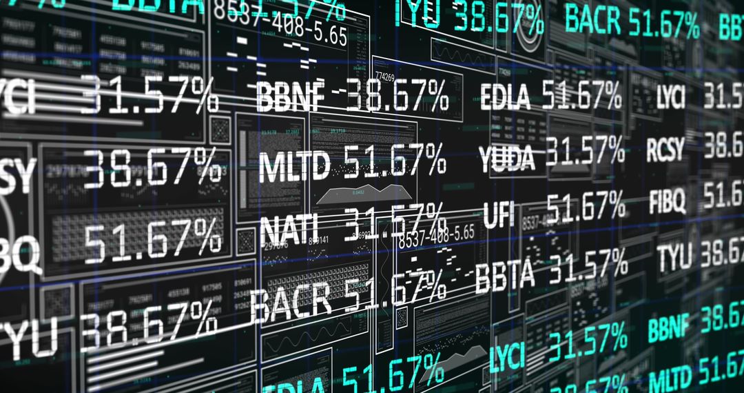 Digital Trading Dashboard Displaying Financial Data Analysis