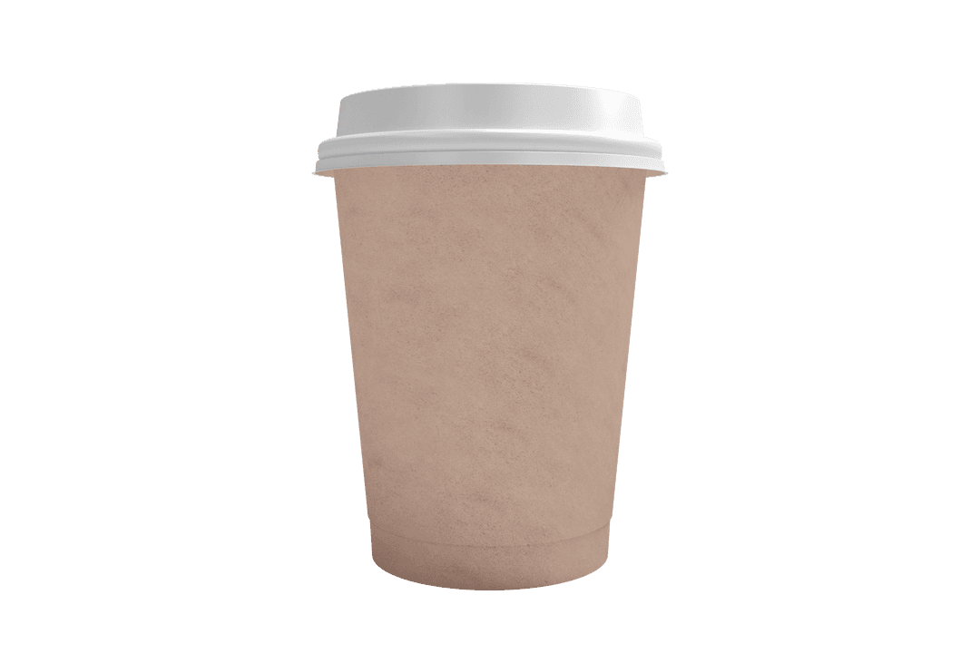 Coffee Cup Isolated on Transparent Background for Branding