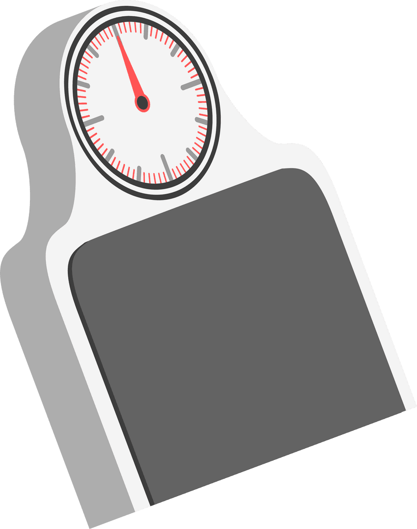 Retro Analog Mechanical Scale Illustration on Transparent Background