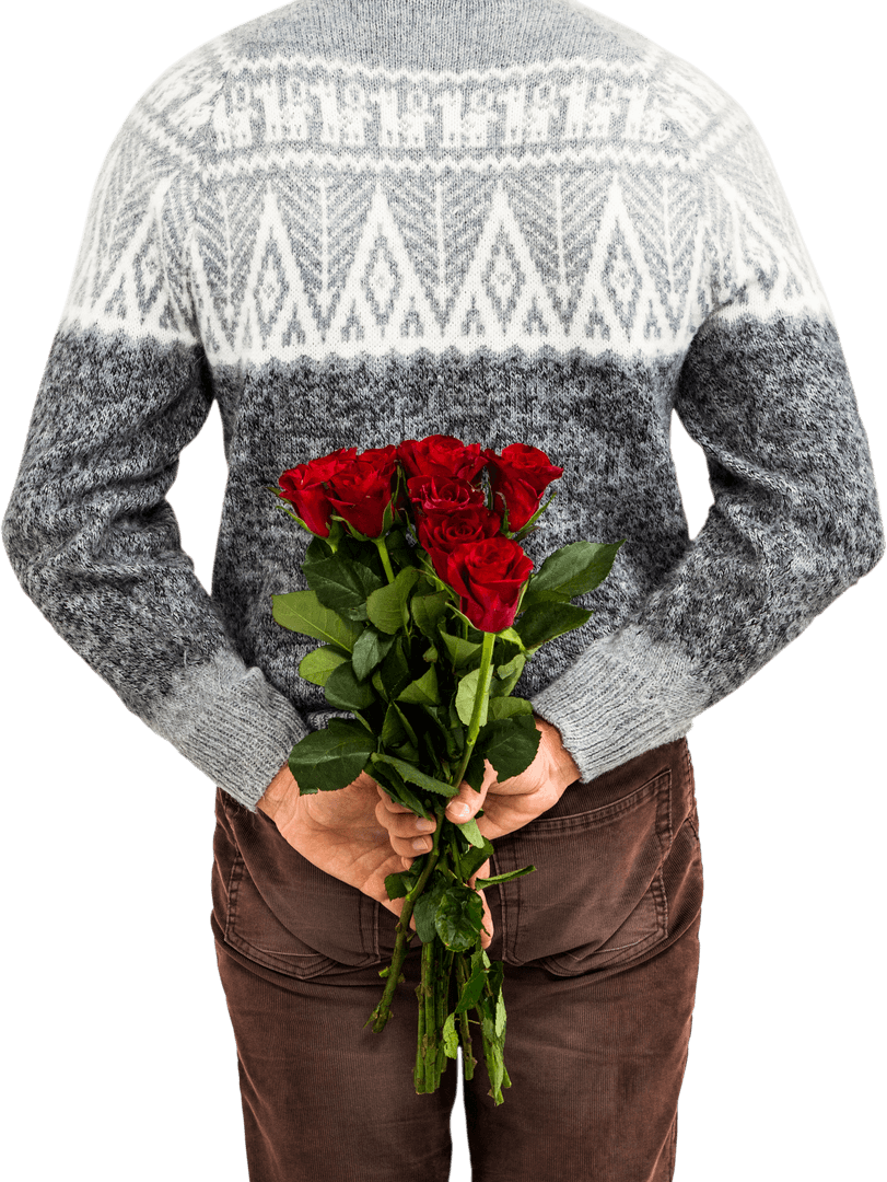 Transparent Romantic Gesture with Hidden Red Roses