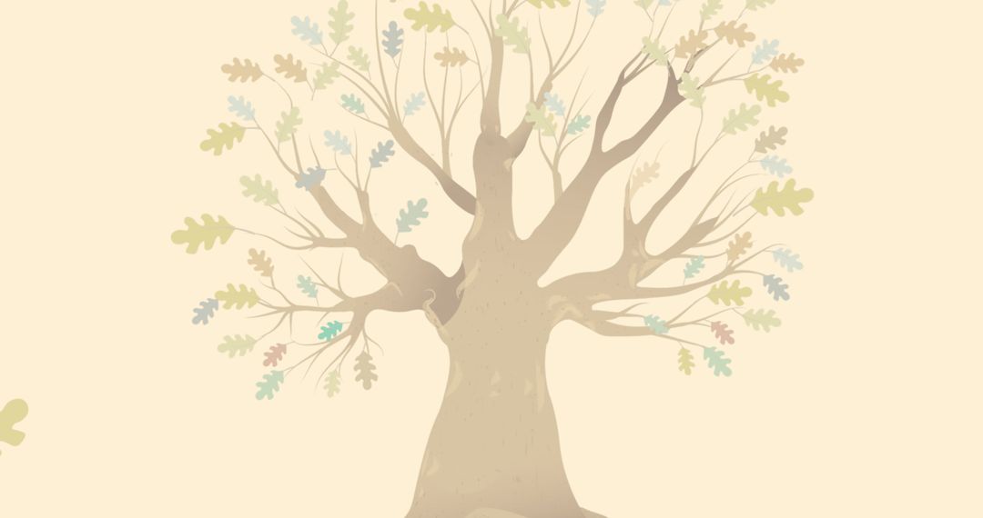 Thanksgiving Celebration Tree with Autumn Leaves