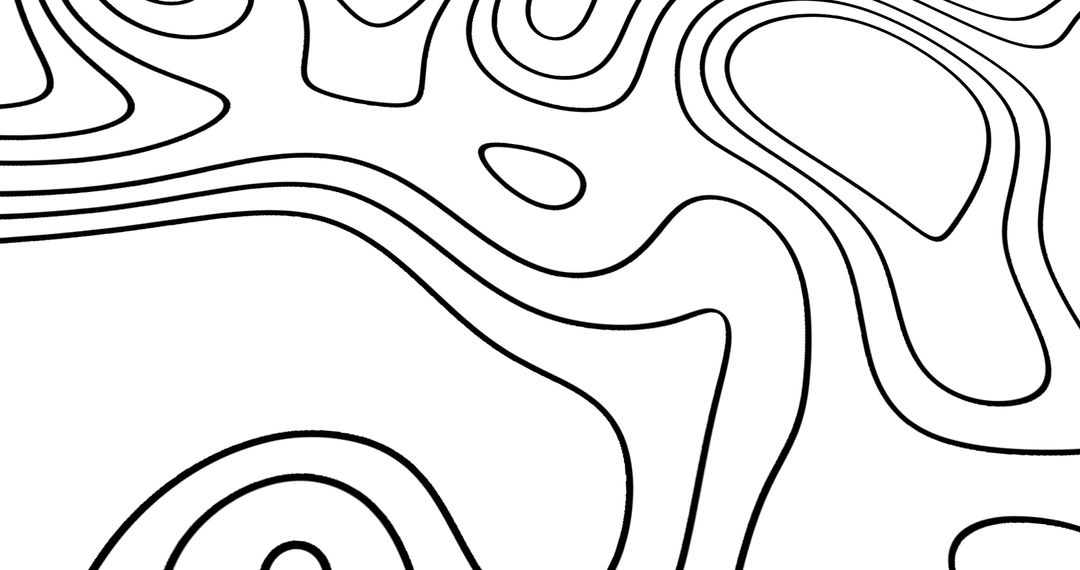 Abstract Black Line Patterns on White Background