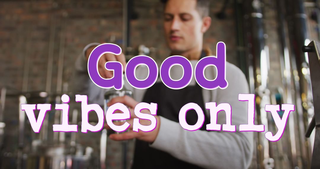 Positive Message: Good Vibes Only in Retro Style