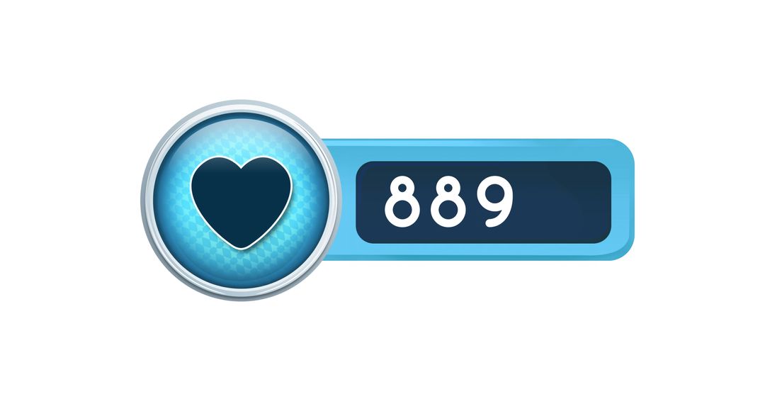 Social Media Likes Counter with Heart Icon