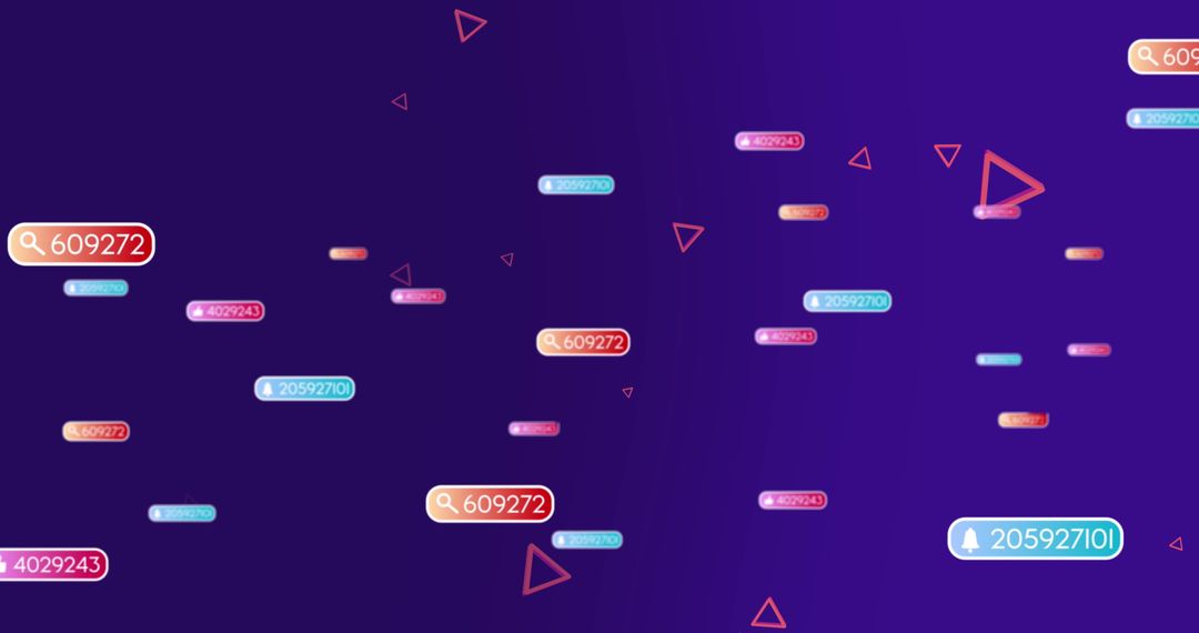 Floating Social Media Icons Over Vibrant Purple Canvas