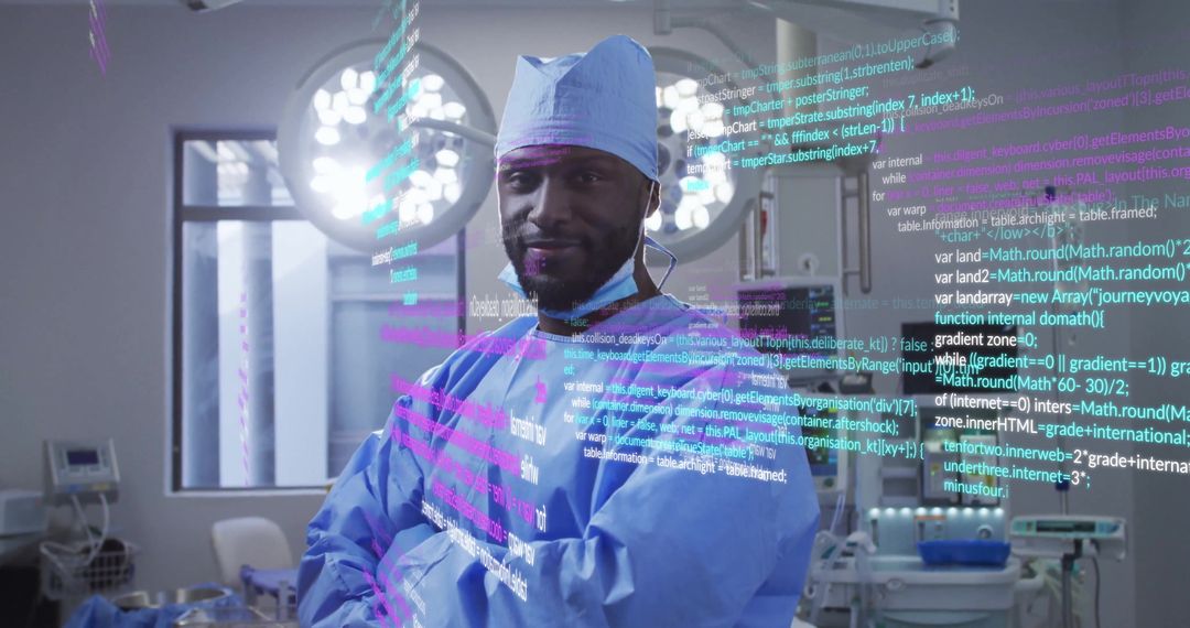 Futuristic Surgeon Integrating Technology in Modern Operating Room